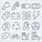 Vector clean icons set for web design and application user inter