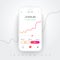 Vector Clean Mobile UI Design Concept. Trendy Mobile Banking, Stock Exchange. Data Financial Analytics. Trading Business Applicati