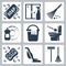 Vector cleaning icons set
