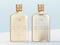 Vector Clear or Transparent Alcohol, Skin Care or Beauty Glass Bottle Illustration.