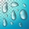 Vector clear water drops realistic set. Drop isolated on a transparent background