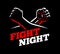 Vector clenched fists fight MMA, kick boxing, karate sport night