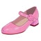 Vector clip art girl`s shoe. A small pink shoe for children`s design.