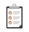 Vector Clipboard with checklist. checklist icon. Clipboard with ticks checkmarks. Checklist, complete tasks, to-do list, survey, e