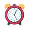 Vector clock alarm illustration time symbol, hour watch.