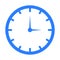 Vector clock blue icon