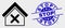 Vector Closed House Icon and Grunge Stop! Watermark