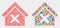 Vector Closed House Mosaic Icon of Triangle Elements