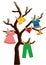 Vector Clothes Tree