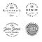 Vector clothing theme badges. in vintage typography style