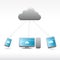 Vector cloud computing icons