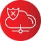 Vector cloud unsecure icon in creative design with elements for