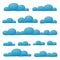 Vector cloudy overcast sky panorama collection