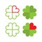 Vector cloverleaf icons