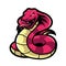 vector of cobra snake mascot ready to attack