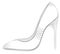 Vector Cobweb Op Art Stiletto - Generative Art Network Pump Concept Openwork Abstract Shoe Template