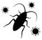Vector Cockroach Infection Flat Icon Symbol