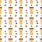 Vector coffee seamless pattern Take away paper cup