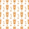 Vector coffee seamless pattern Take away paper cup