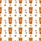 Vector coffee seamless pattern Take away paper cup