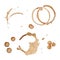 Vector Coffee Stain Rings Set 3
