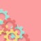 Vector cogs gear colorful art background. Technology clipart