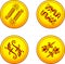 Vector coins with animal pairs