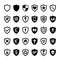Vector collection of 30 security shields protection concept icon for web design