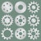 Vector collection of aluminum gear wheels