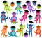 Vector Collection of Brightly Colored School and Graduation Themed Sock Monkeys