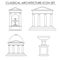 Vector collection of classical small architectural forms