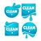 Vector collection of clean water stickers and symbols