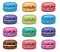 vector collection of colorful macarons