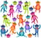Vector Collection of Cute and Colorful Sock Monkeys