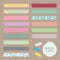 Vector Collection of Cute Patterned Washi Tape Strips