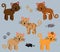 Vector Collection of Cute and Playful Cats