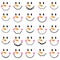 Vector Collection of Cute Snowman Faces