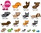 Vector Collection of Cute Stick Figure Pets