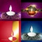 Vector collection of different types of diwali background