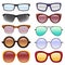 Vector collection of Eyeglasses and Sunglasses.