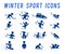 Vector collection of flat simple athlete silhouettes isolated on white background.