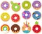 Vector Collection of Fun and Cute Donuts