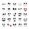 Vector Collection of Halloween Faces. The nightmare before christmas. Jack Skellington. halloween jack faces silhouettes