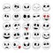 Vector Collection of Halloween Faces. The nightmare before christmas. Jack Skellington. halloween jack faces silhouettes