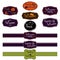 Vector collection of halloween ribbons and labels.