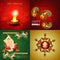 Vector collection of happy diwali background