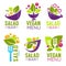 Vector collection of healthy cooking logo and organic food