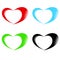 Vector collection of heart shapes