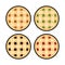 Vector collection of homemade fruit and berry pies