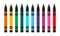 Vector collection of marker pens